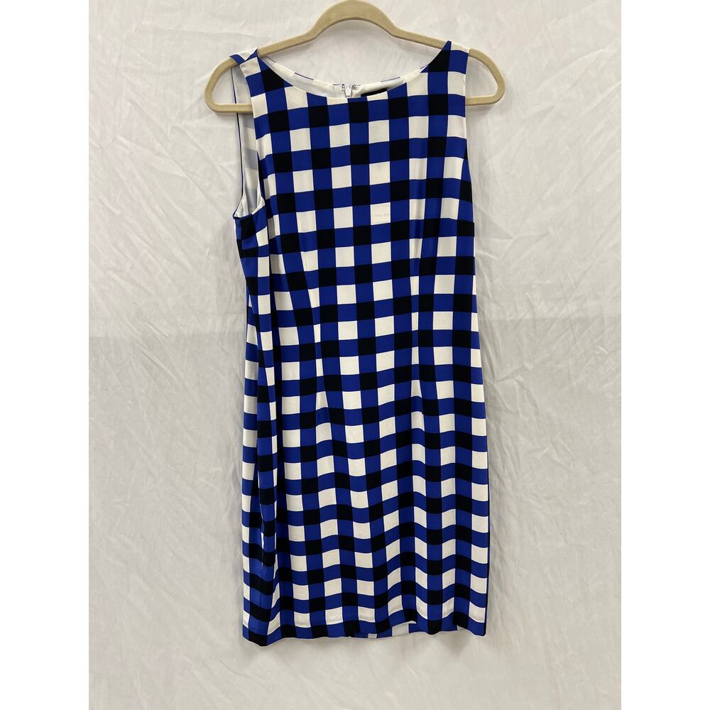 NWT W by Worth Gingham Silk Sheath Dress size 8